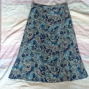 Blue Paisley Skirt